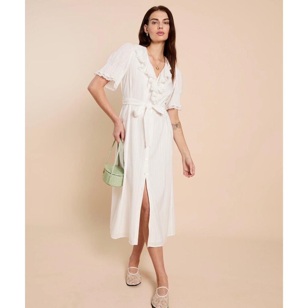 New Kourt Vida white dress size XS 100% cotton $172 - Picture 2 of 9